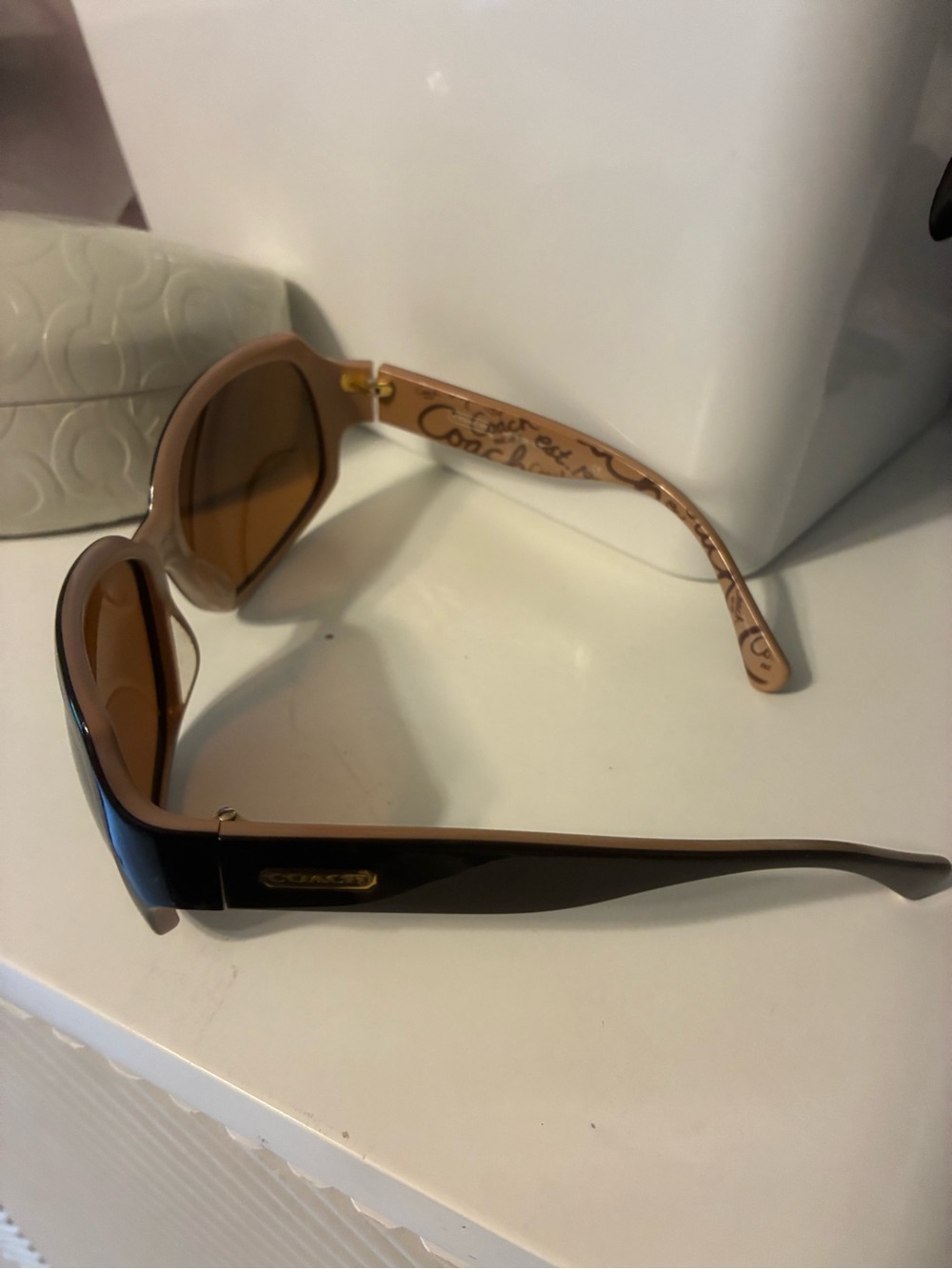 Coach Brown and Tan Women's Sunglasses